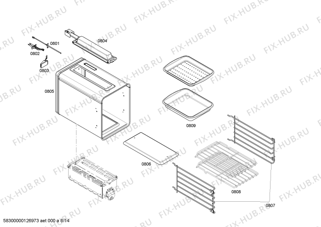 Схема №6 PD484GGEBS с изображением Коллектор для плиты (духовки) Bosch 00662762