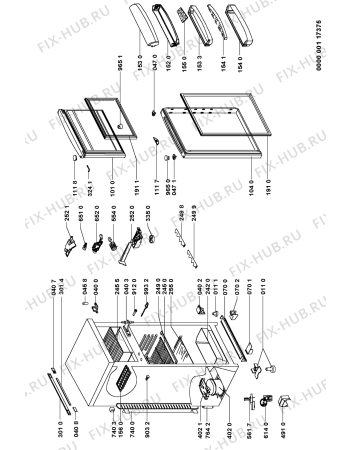 Схема №1 ARZ 925/H/YELLOW с изображением Дверь для холодильной камеры Whirlpool 481241618365