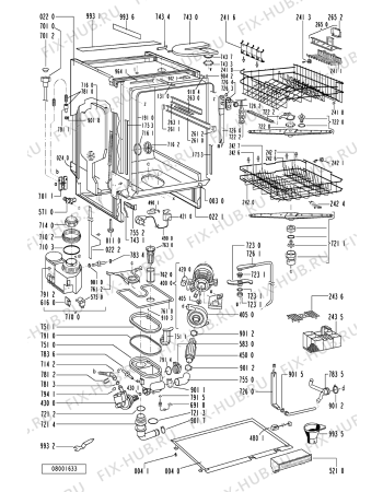 Схема №2 ADG 4540 с изображением Модуль (плата) управления для посудомойки Whirlpool 481221478386