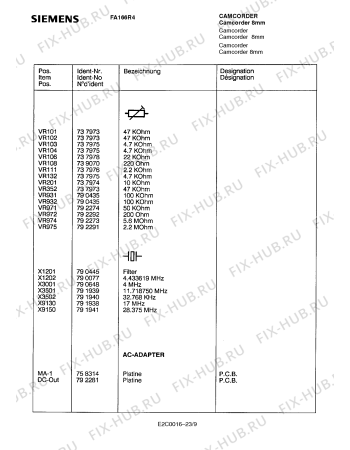 Схема №11 FA164R4 с изображением Интегрированный контур для телевизора Siemens 00790280