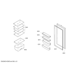 Схема №3 KIR25472FF с изображением Дверь для холодильной камеры Bosch 00236213