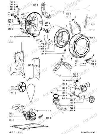 Схема №1 075 WT-GY с изображением Микромодуль для стиралки Whirlpool 481221479047