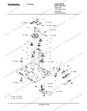 Схема №18 FA122G4 с изображением Кронштейн для видеотехники Siemens 00737011