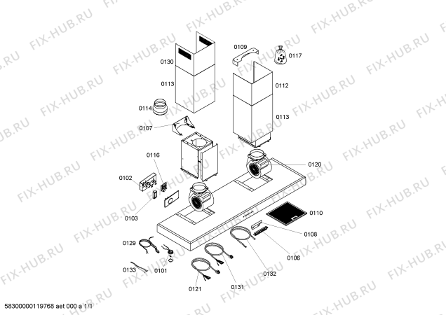 Схема №1 AI480180 с изображением Мотор вентилятора для вентиляции Bosch 00641278