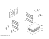 Схема №4 HBN230260E Horno bosch indpnd.multf.negr.reloj ec2 с изображением Передняя часть корпуса для духового шкафа Bosch 00668426