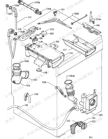 Взрыв-схема стиральной машины Zanussi ZWD1052TURBO - Схема узла Hydraulic System 272