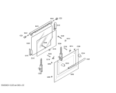 Схема №2 HBN56W850E Horno bosch indep.multf.3d.inox.reloj e2 с изображением Внешняя дверь для электропечи Bosch 00473565