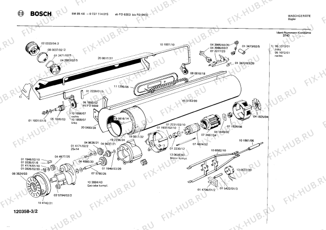 Взрыв-схема водонагревателя Bosch 0727114015 BM85KE - Схема узла 02