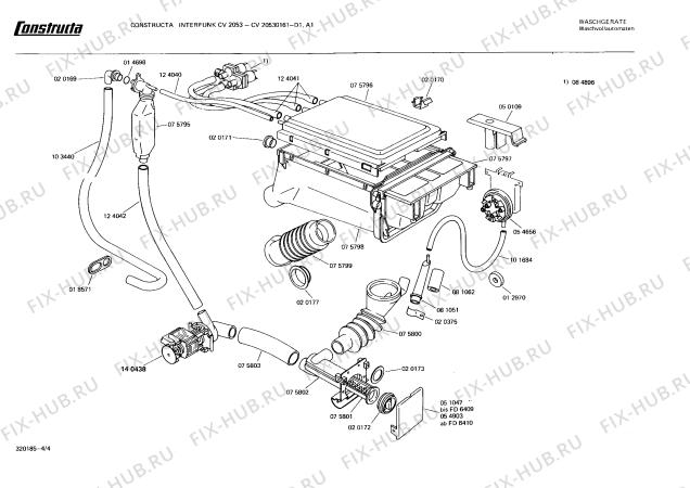 Взрыв-схема стиральной машины Constructa CV20530161 - Схема узла 04