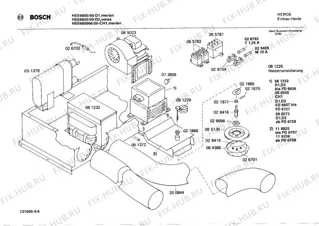 Взрыв-схема плиты (духовки) Bosch HEE680066 - Схема узла 04