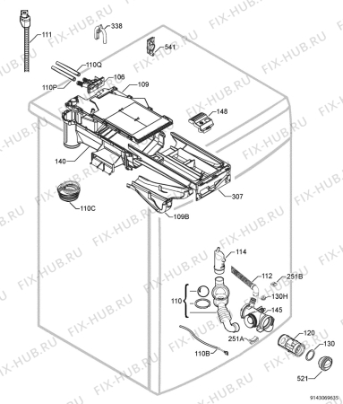 Взрыв-схема стиральной машины Aeg L5462CS - Схема узла Hydraulic System 272