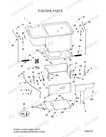 Схема №3 KDIX 8810 с изображением Нагревательный элемент для посудомоечной машины Whirlpool 481225928942