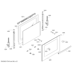 Схема №2 HBA23B223E horno.BO.2d.b2.E0_CIF.f_glass.blanco с изображением Внешняя дверь для электропечи Bosch 00688974