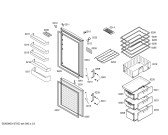 Схема №1 KGV39X43 с изображением Дверь морозильной камеры для холодильной камеры Bosch 00681258