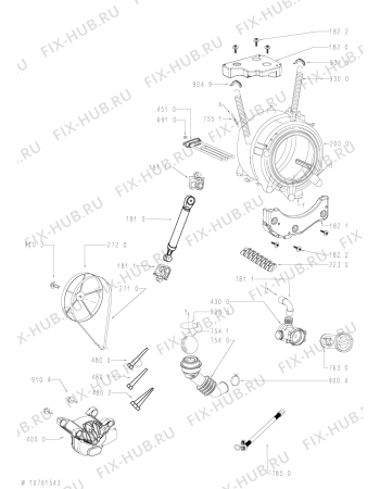 Схема №1 FSCR80416 с изображением Модуль (плата) для стиралки Whirlpool 481010753904