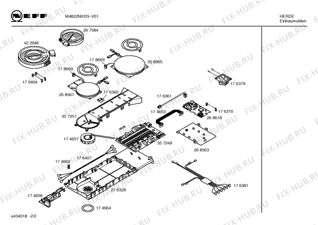 Схема №1 M4822N0 MI 4829 с изображением Дисплейный модуль для плиты (духовки) Bosch 00358973