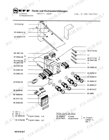Взрыв-схема плиты (духовки) Neff 1313257331 1057/711LRCDM - Схема узла 07