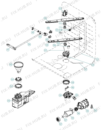 Взрыв-схема посудомоечной машины Asko D5152 XXL SE   -Vit Avh. (338835, DW70.5) - Схема узла 03