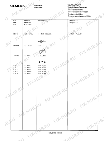 Схема №27 FM639Q4 с изображением Инструкция по эксплуатации для видеотехники Siemens 00530629
