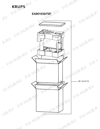 Взрыв-схема кофеварки (кофемашины) Krups EA901030/70F - Схема узла JP005740.3P7