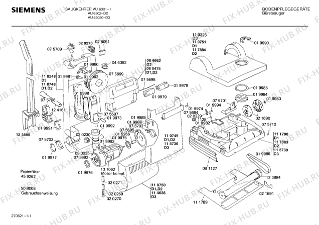 Схема №1 VU6903976 MOD.3680 с изображением Нижняя часть корпуса для пылесоса Bosch 00115730