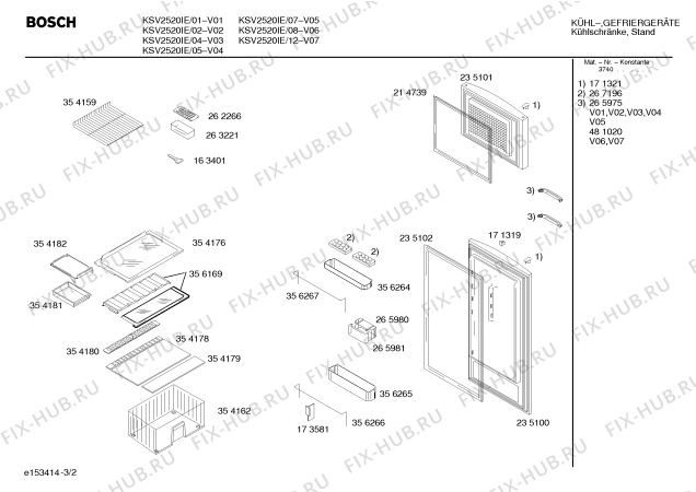 Схема №1 KSV2920IE с изображением Панель для холодильной камеры Bosch 00357441