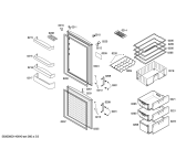 Схема №2 KGV36X47 с изображением Дверь морозильной камеры для холодильной камеры Bosch 00686627