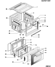 Схема №1 FD98P1MR (F031271) с изображением Обшивка для плиты (духовки) Indesit C00109552