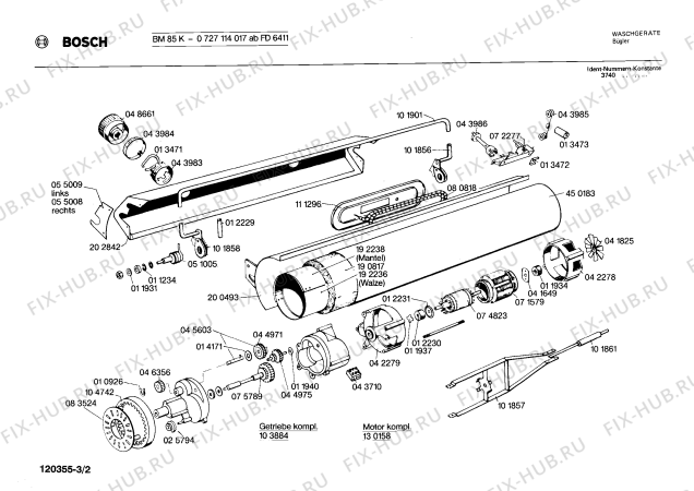 Взрыв-схема водонагревателя Bosch 0727114017 BM85K - Схема узла 02