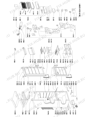 Схема №1 ARC7612 (F092002) с изображением Руководство для холодильной камеры Indesit C00359121