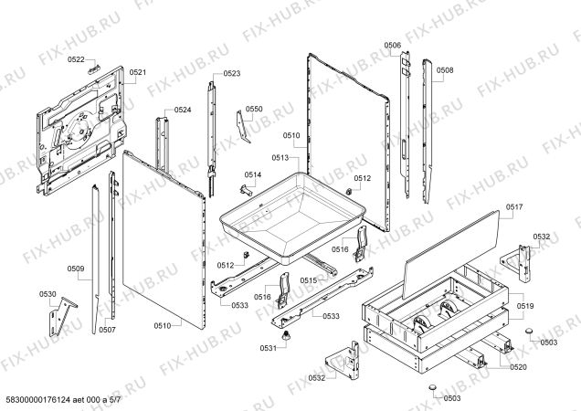 Схема №6 HCE764321U с изображением Кабель для духового шкафа Bosch 00624071