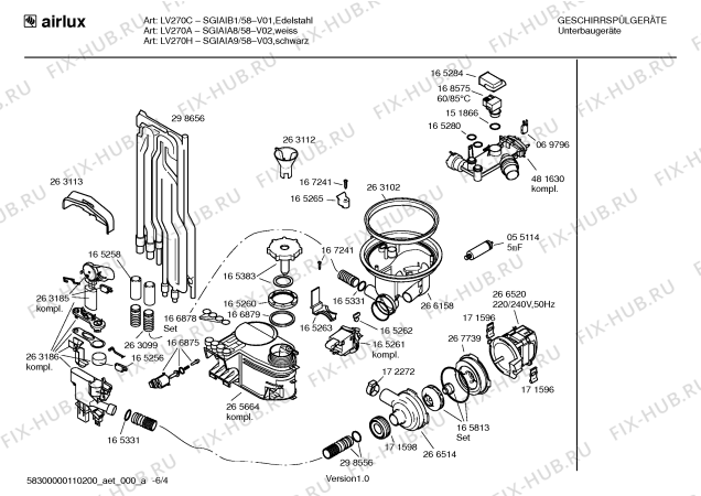 Схема №4 SGIAIA9 LV270H с изображением Инструкция по эксплуатации для посудомоечной машины Bosch 00692583
