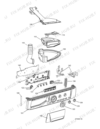 Схема №5 WDL540GUK (F054735) с изображением Ручка переключения для стиральной машины Indesit C00264584