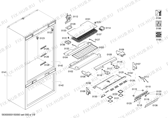 Схема №6 T36BT71FS с изображением Внешняя дверь для холодильной камеры Bosch 00248444