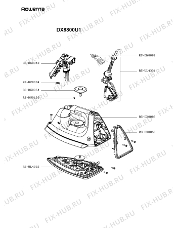 Схема №1 DM561 с изображением Модуль (плата) управления для электропарогенератора Rowenta RS-DM0089