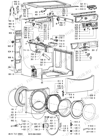 Схема №2 AWM 8000-D с изображением Обшивка для стиральной машины Whirlpool 481245214411
