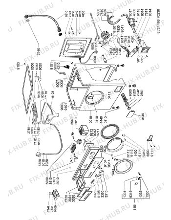 Схема №1 AWG 160/3 с изображением Электропроводка для стиралки Whirlpool 481929043378