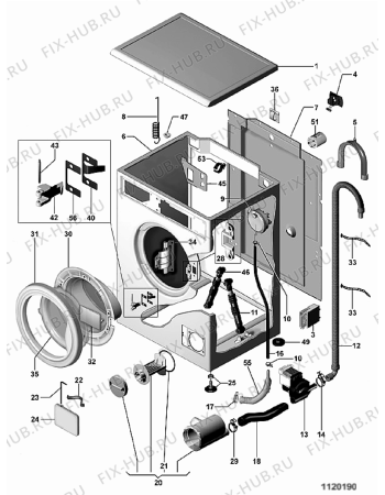 Схема №3 WDS1045TX1 (F017839) с изображением Модуль (плата) для стиралки Indesit C00068949