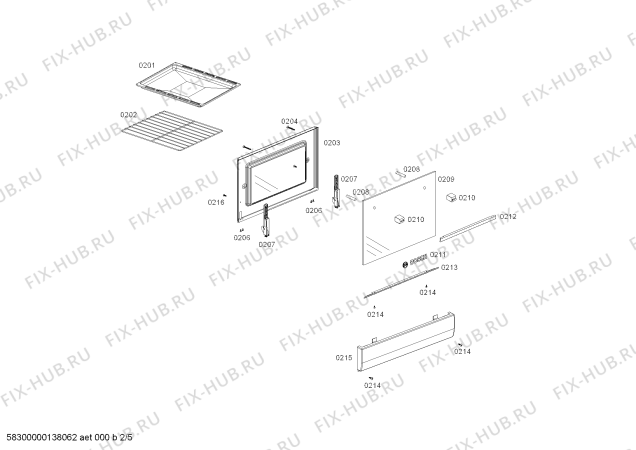 Взрыв-схема плиты (духовки) Bosch HSG13I30SE COCINA INOX BOSCH PRO601 220V/50Hz CHILE - Схема узла 02