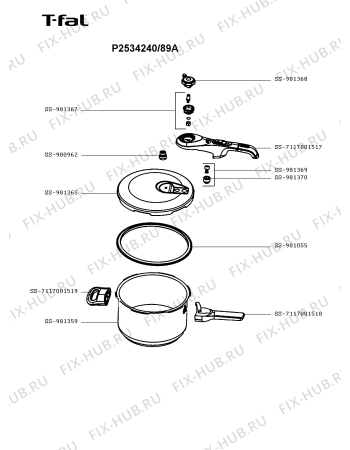 Схема №1 P2534231/89A с изображением Котелка Tefal SS-981359