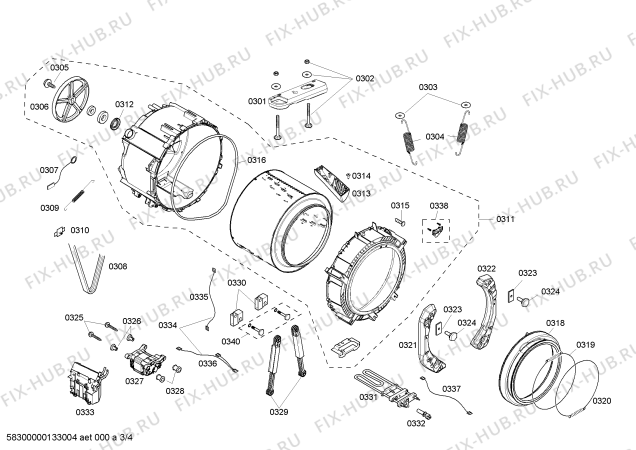 Схема №2 WFMC3201BR LAVADORA ROUPAS LOGIXX 10,1 KG 127V с изображением Клапан для стиральной машины Bosch 00670406