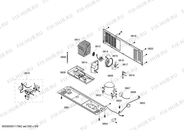 Схема №4 S20CS80SNS с изображением Крышка для холодильной камеры Siemens 00609382