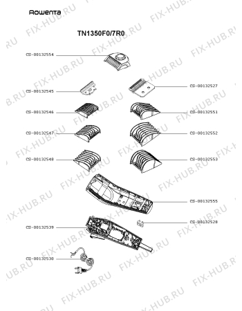 Схема №1 TN1350F0/7R0 с изображением Корпусная деталь для фена Rowenta CS-00132555