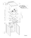 Схема №1 ACMK6333IX (F096709) с изображением Ручка двери для электропечи Indesit C00385344