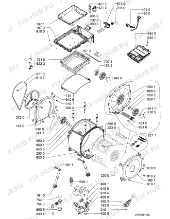 Схема №2 EV 1269 с изображением Блок управления для стиралки Whirlpool 481010579939