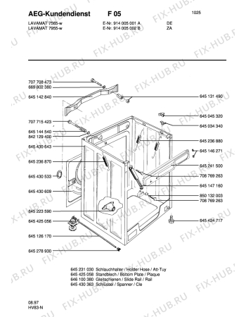 Взрыв-схема стиральной машины Aeg LAV7565 - Схема узла Housing 001