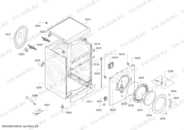 Схема №4 WM08E162HK iQ 300 varioPerfect с изображением Панель управления для стиралки Siemens 00748469