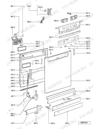 Схема №1 GSF STUTTGART PRES с изображением Рукоятка для посудомоечной машины Whirlpool 481246038137