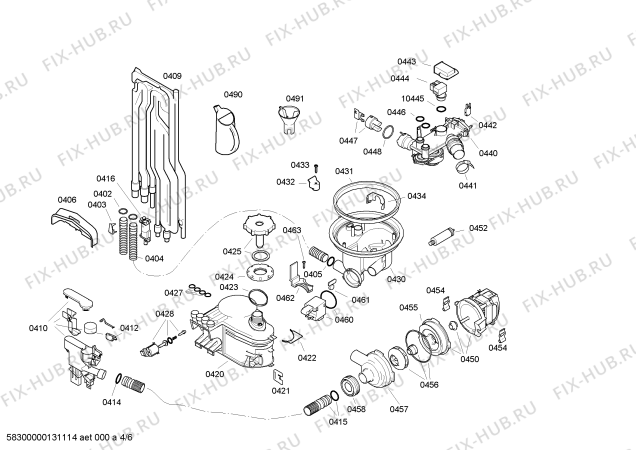 Схема №2 SRS46T08EU с изображением Передняя панель для посудомойки Bosch 00665481