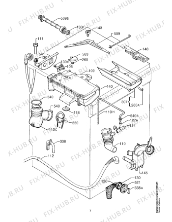 Взрыв-схема стиральной машины Aeg LAV1271VI-W - Схема узла Water equipment